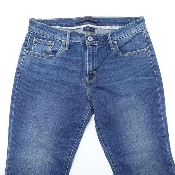 Levi's Boyfriend Jeans Women's 6P Medium Blue Denim Cotton Straight Leg Zip Fly - Picture 3 of 10